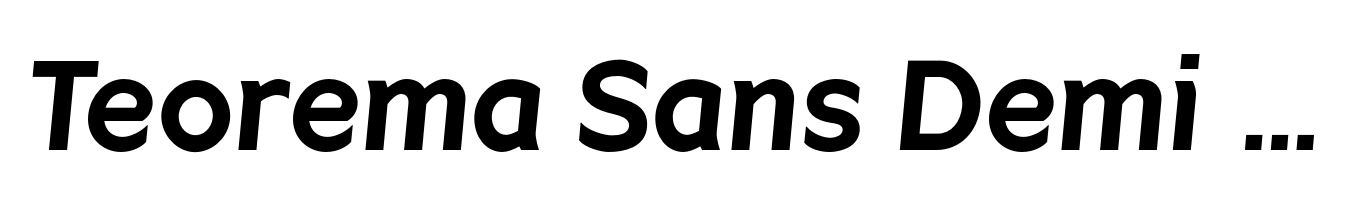 Teorema Sans Demi Bold Italic